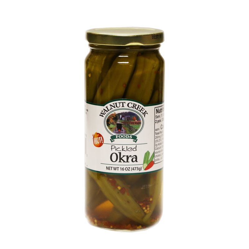 Walnut Creek Hot Pickled Okra - 16 oz