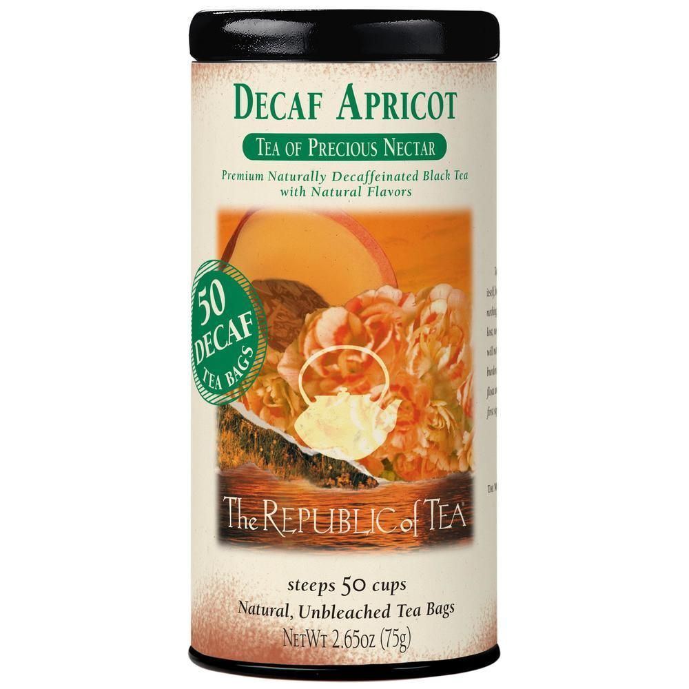 Republic of Tea Decaf Apricot Black Tea - 50 Tea Bags