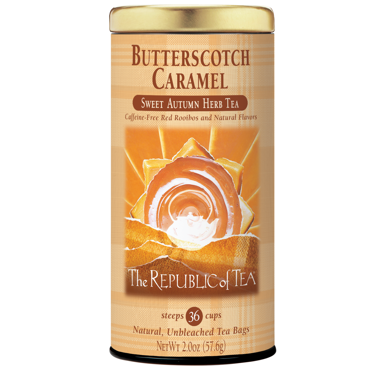 Republic of Tea Butterscotch Caramel Herbal Tea - 36 Tea Bags
