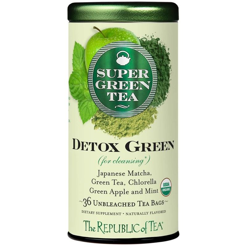 Republic of Tea Organic Detox Green SuperGreen Tea - 36 Tea Bags