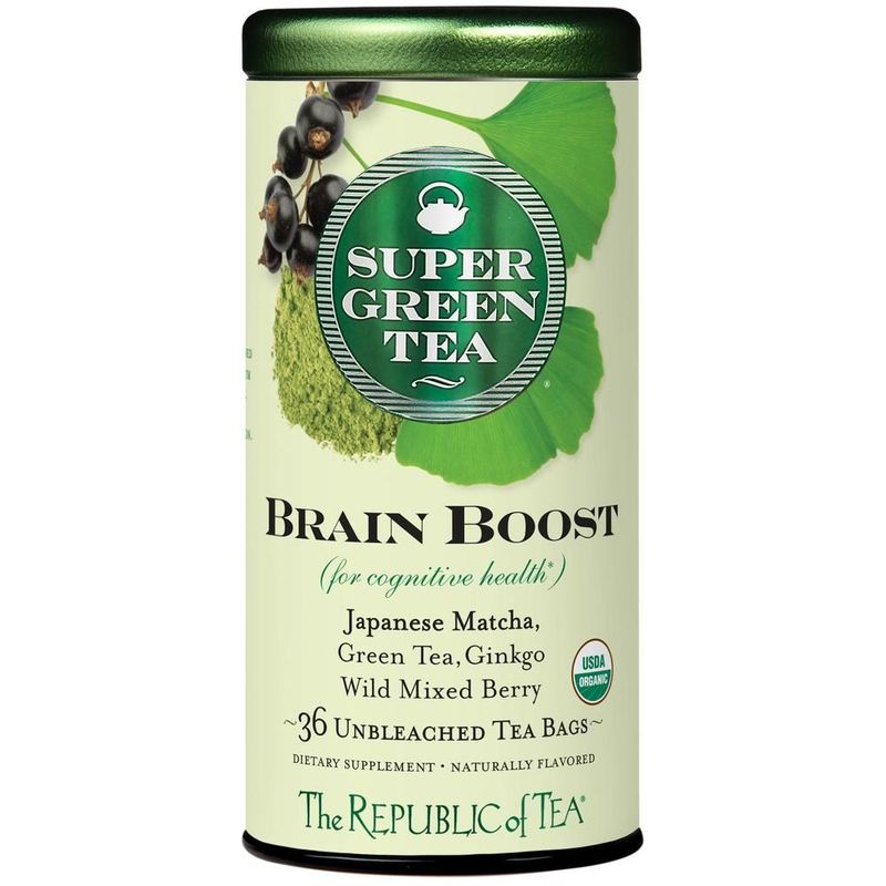 Republic of Tea Organic Brain Boost SuperGreen Tea - 36 Tea Bags