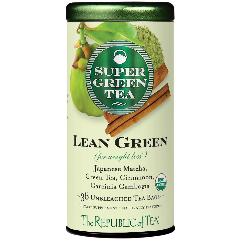 Republic of Tea Organic Lean Green SuperGreen Tea - 36 Tea Bags