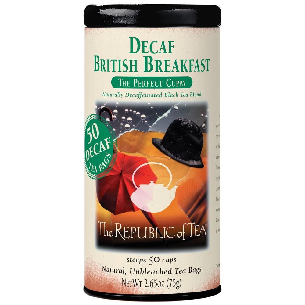Republic of Tea Decaf British Breakfast Black Tea - 50 Tea Bags