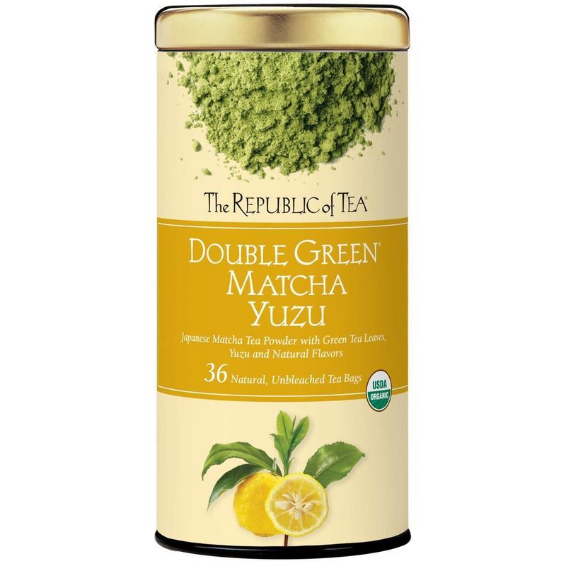 Republic of Tea Organic Double Green Matcha Yuzu Tea - 36 Tea Bags