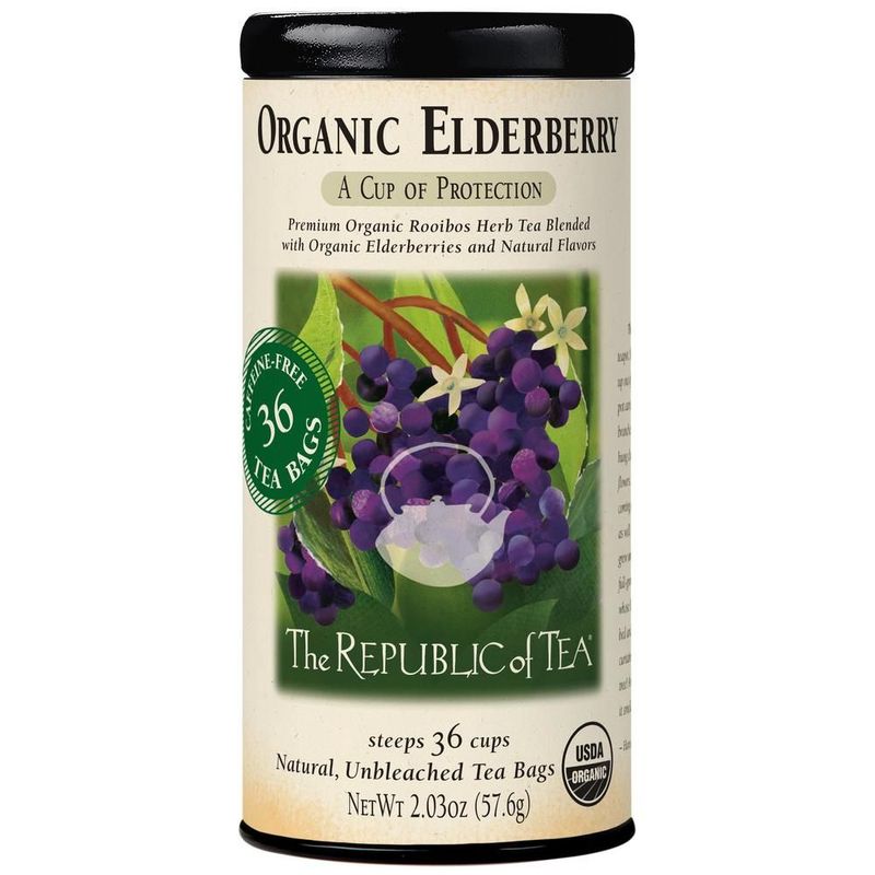 Republic of Tea Organic Elderberry Red Tea - 36 Tea Bags