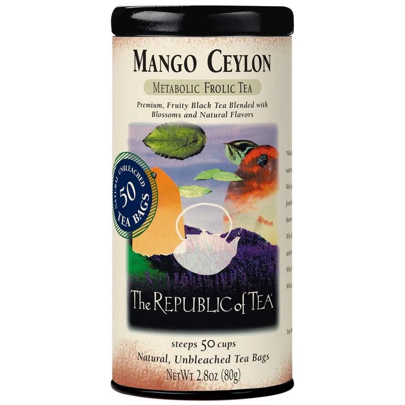 Republic of Tea Mango Ceylon Black Tea - 50 Tea Bags