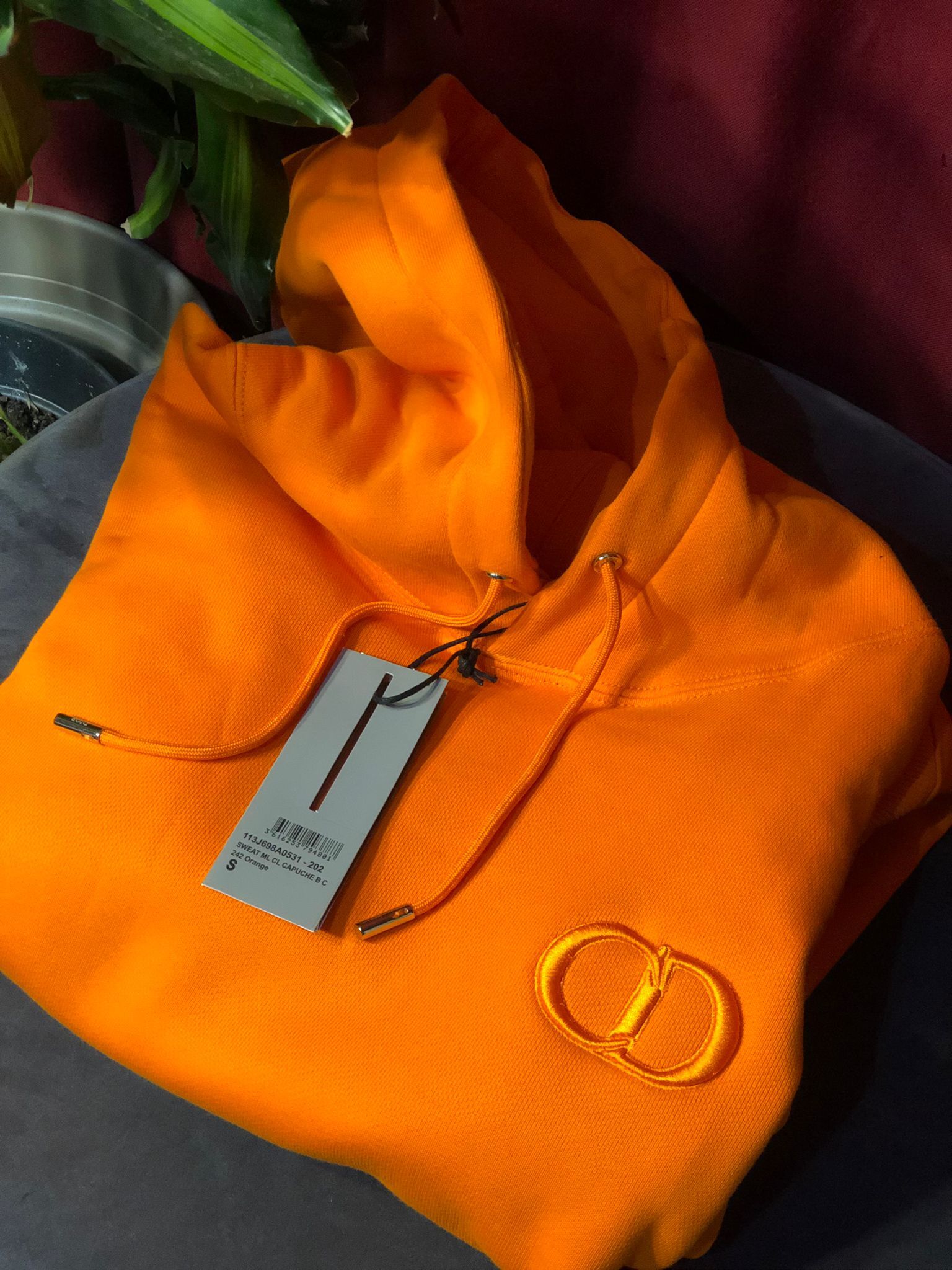 Sweatshirt À Capuche Cd Icon Orange, Dior Homme