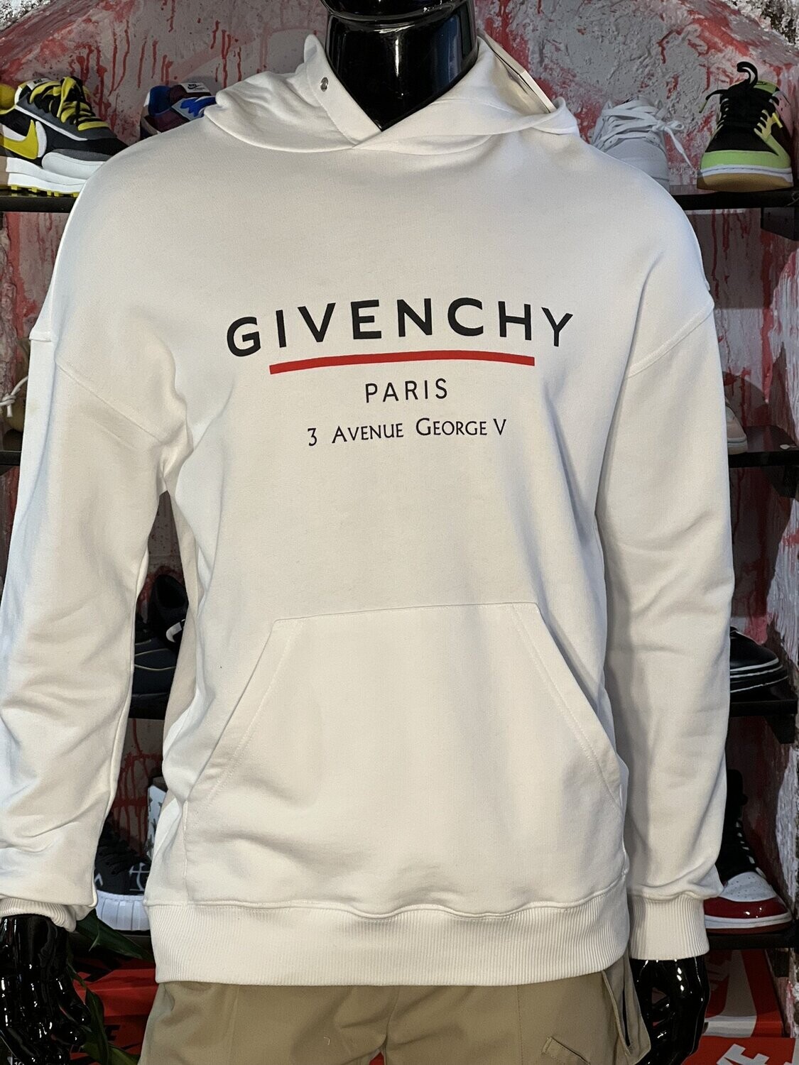 GIVENCHY SWEAT A CAPUCHE BLANC