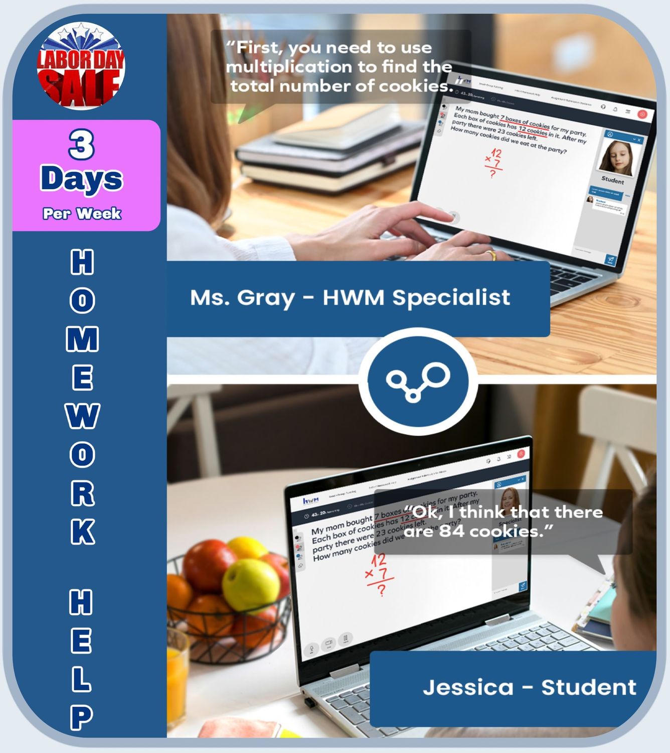 Online-Homework Help: 3 Days Per Week (WO0909T0915)