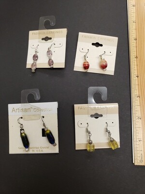 4 beaded earrings