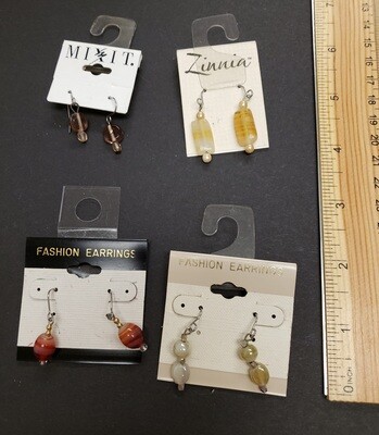 4 beaded earrings