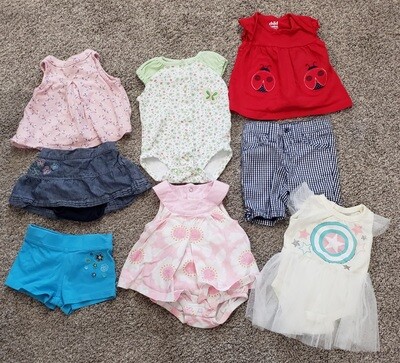 2rompers,2 tops,capri, 2rompers,2 tops,capri,