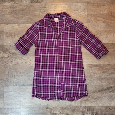 Faded Glory Plaid Button
