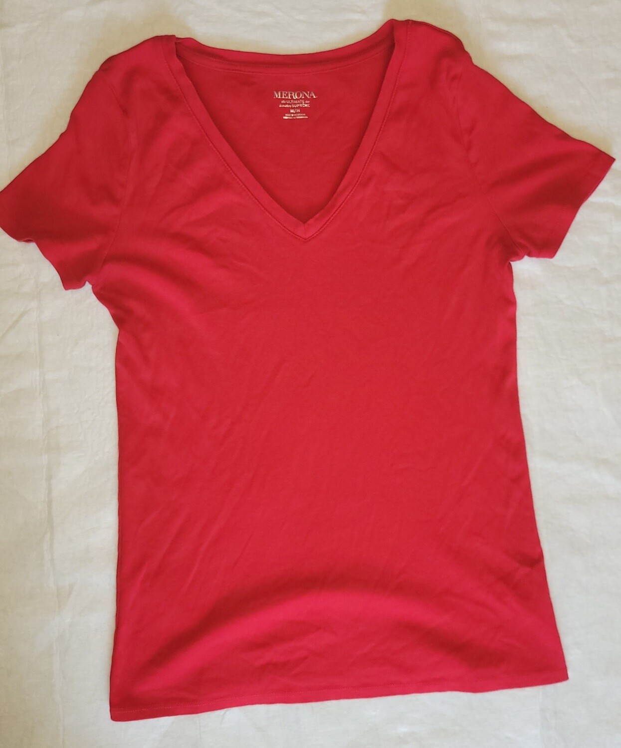 Red V Neck Tshirt
