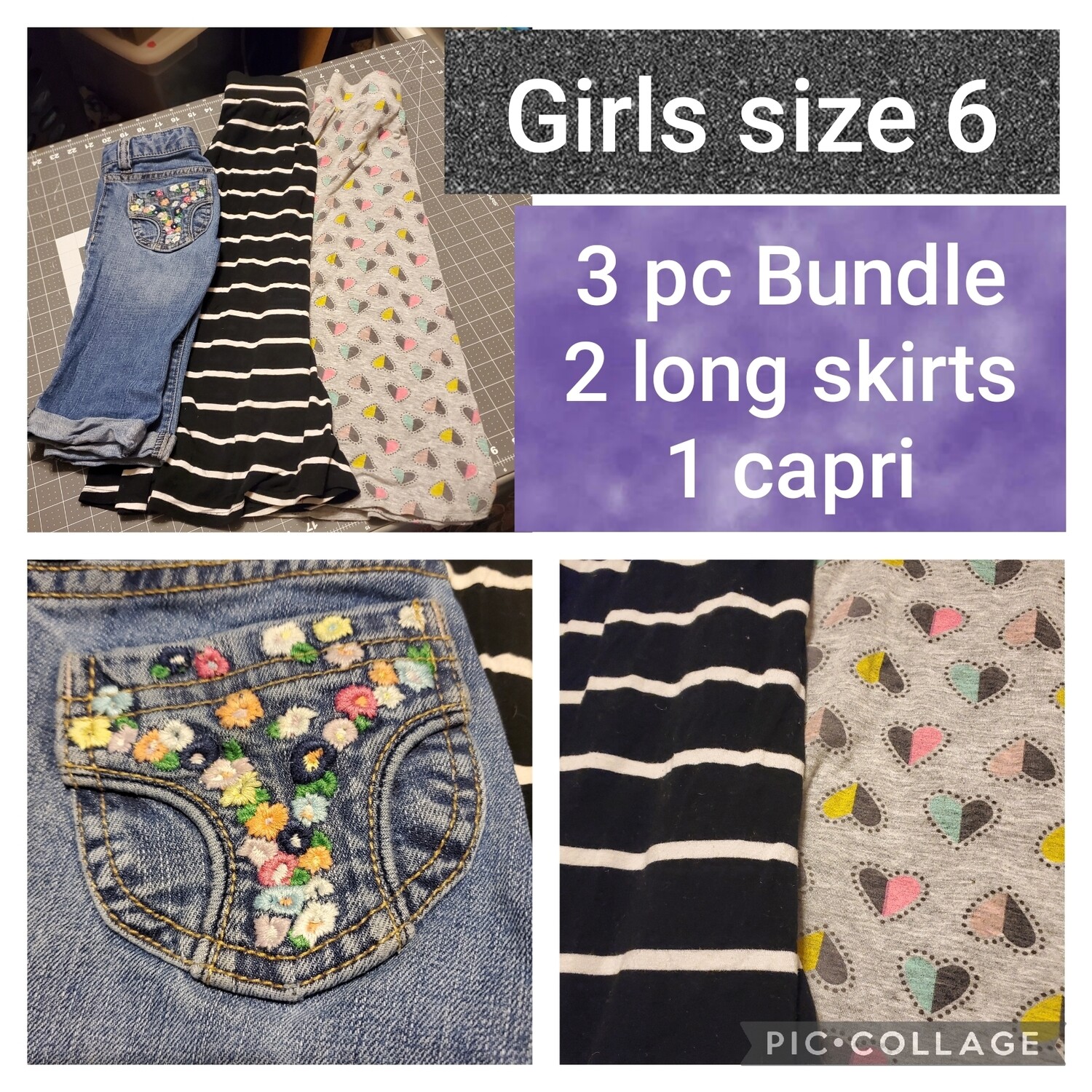 3pc girls size 6