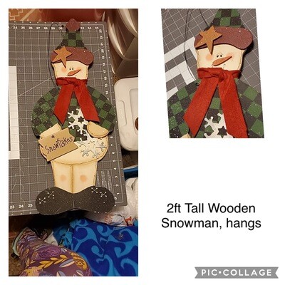 2ft Tall Wooden Snowman 2ft Tall Wooden Snowman