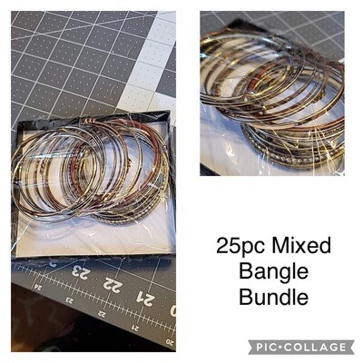 25pc Mixed Bangle Bundle