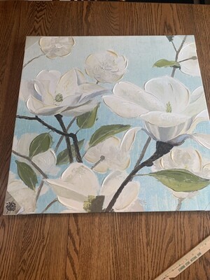 NWT White Flowers canvas NWT White Flowers canvas