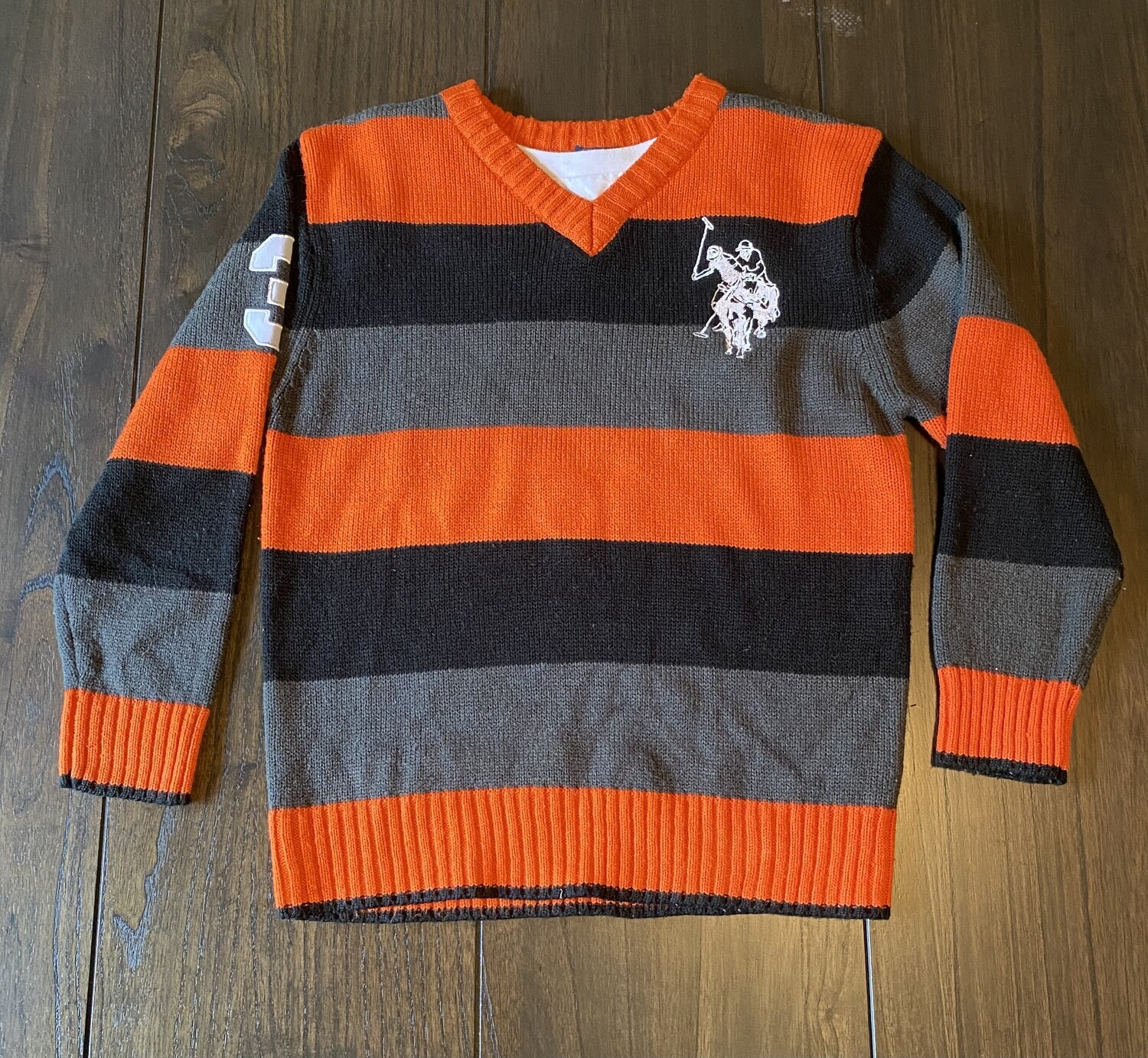 Polo Sweater Orange/Blck