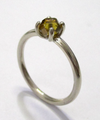 Silver Solitaire Ring
