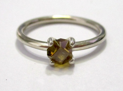 Silver Solitaire Ring