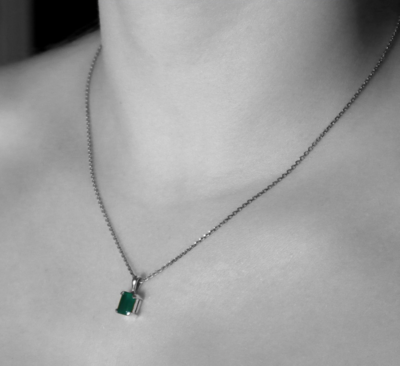 Emerald Pendant Necklace