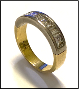18K yellow and white gold ring