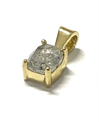 18K gold Salt and Pepper diamond pendant