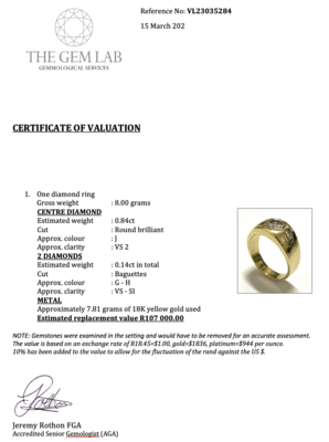 18K Gold Diamond Ring