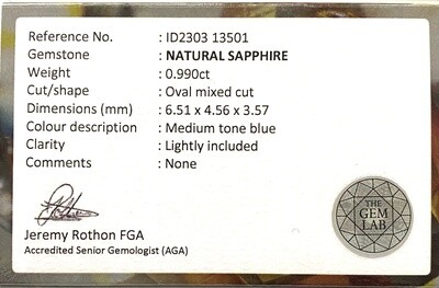 Natural Sapphire 0.990ct