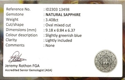 Natural Sapphire 3.408ct