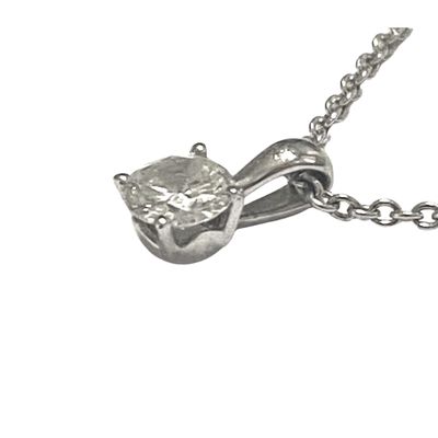 18K White Gold Diamond Pendant.
