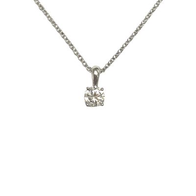18K White Gold Diamond Pendant.