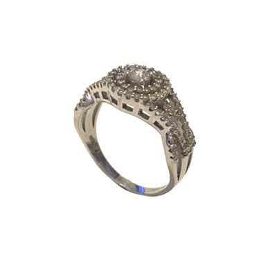 18K White Gold Diamond Ring