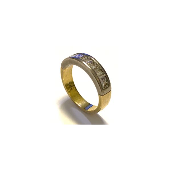 18K yellow and white gold ring