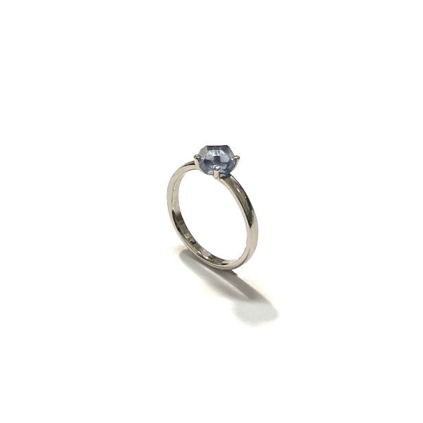 Platinum Lab grown rough diamond crystal ring