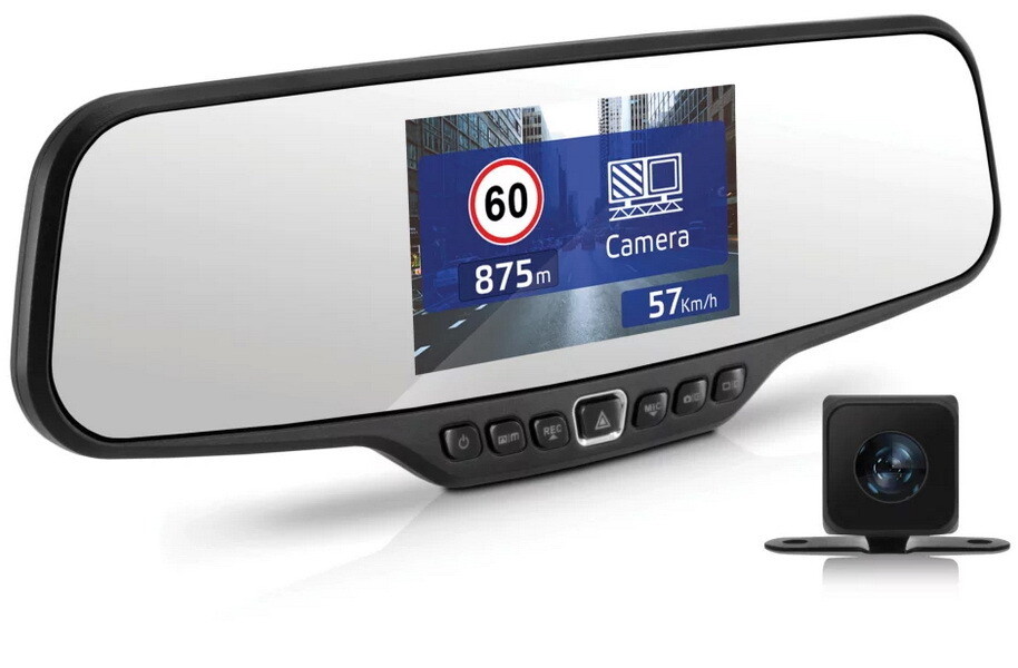 NEOLINE G-TECH X27 - Full HD GPS videoreģistrators-spogulis ar divām ...