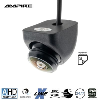 AMPIRE KCA903 – universāla platleņķa AHD kamera 12/24V