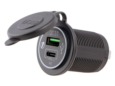 Autoline 1800-0347 USB-A + USB-C dubulta barošanas ligzda Autoline 1800-0347 USB-A + USB-C dubulta barošanas ligzda