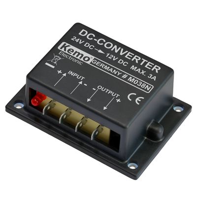 Kemo M038N DC/DC 24V - 12V strāvas pārveidotājs 3A Kemo M038N DC/DC 24V - 12V strāvas pārveidotājs 3A