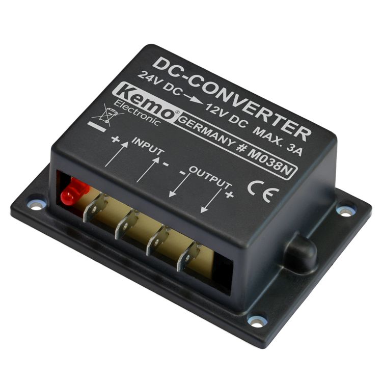 Kemo M038N DC/DC 24V - 12V strāvas pārveidotājs 3A