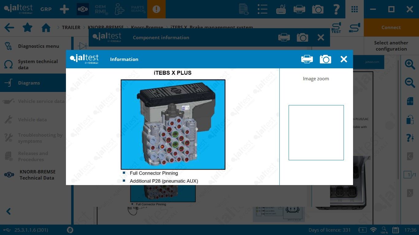KNORR-BREMSE TRAILER DIAGNOSTICS - programmatūra Knorr-Bremse piekabju vadības bloku diagnostikai