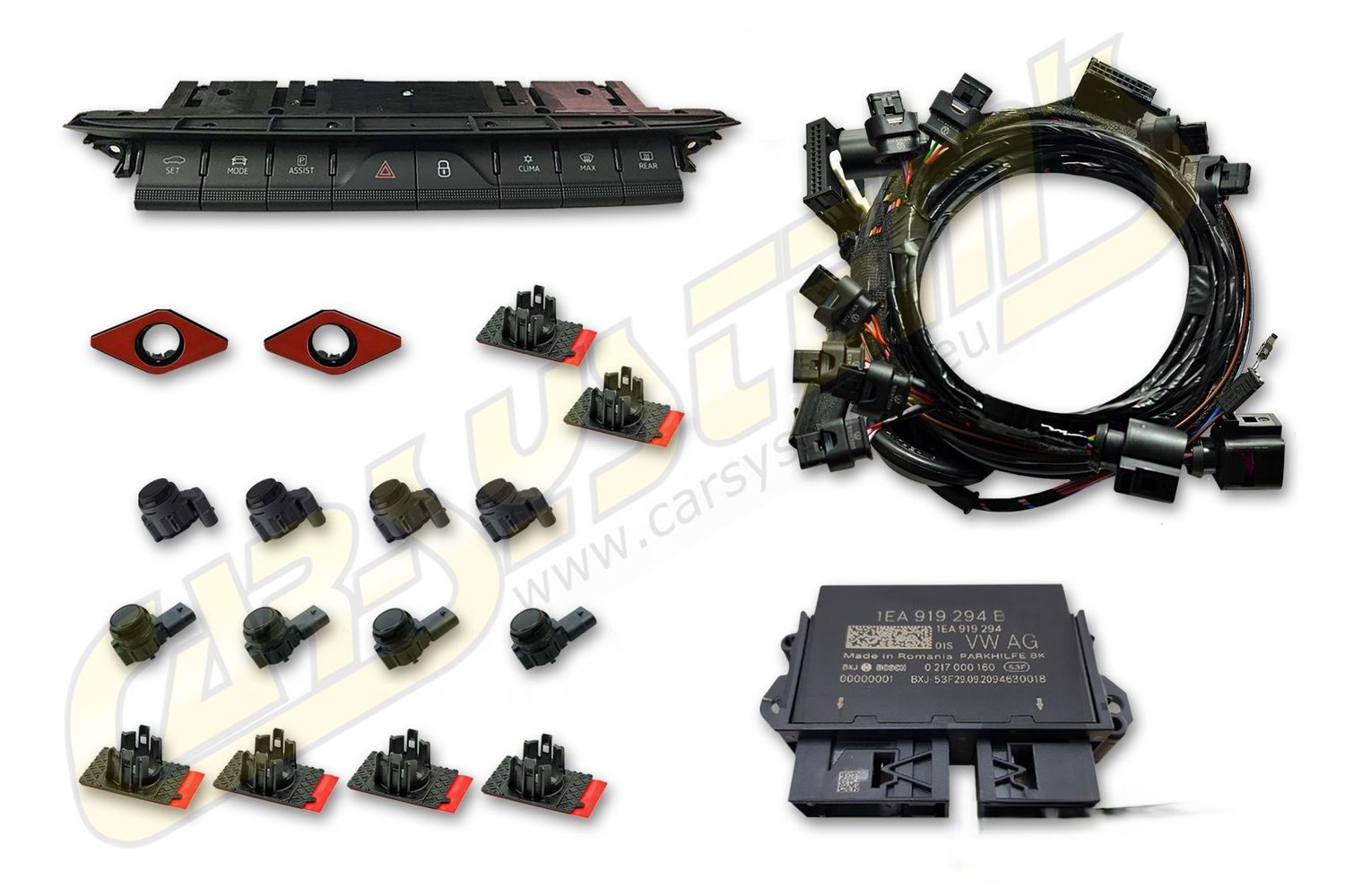 Škoda Park Pilot Front + Rear parkošanās sensoru komplekts Škoda Park Pilot Front + Rear parkošanās sensoru komplekts