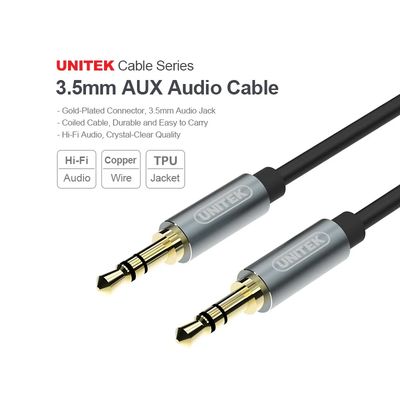 Unitek Y-C930ABK 3.5mm minijack kabelis 5m