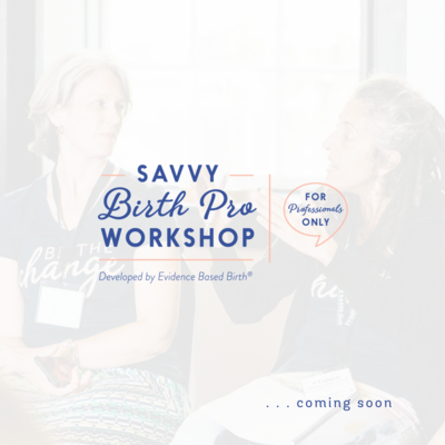 Savvy Birth Pro Workshop - Evidence Based Birth®