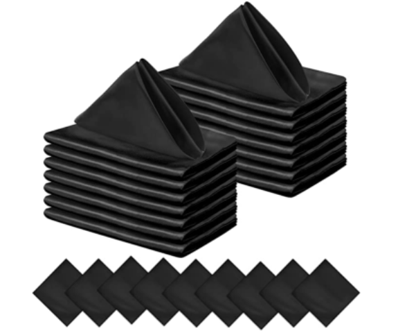 Black Satin Napkins