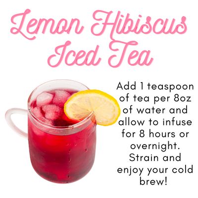 Lemon Hibiscus Organic Herbal Tea - Tin (2oz)