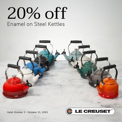 Le Creuset Kettle &amp; Stockpot Sale: Oct 1 - 31