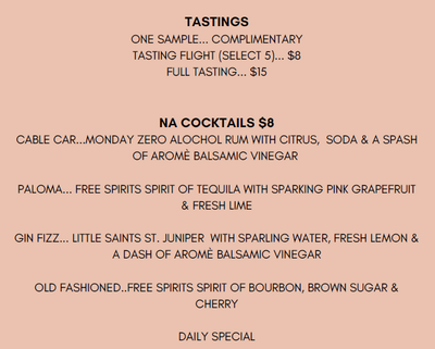 Bon Esprits NA Tasting First Fridays