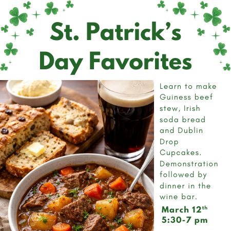 St. Patrick's Day Favorites Cooking Class